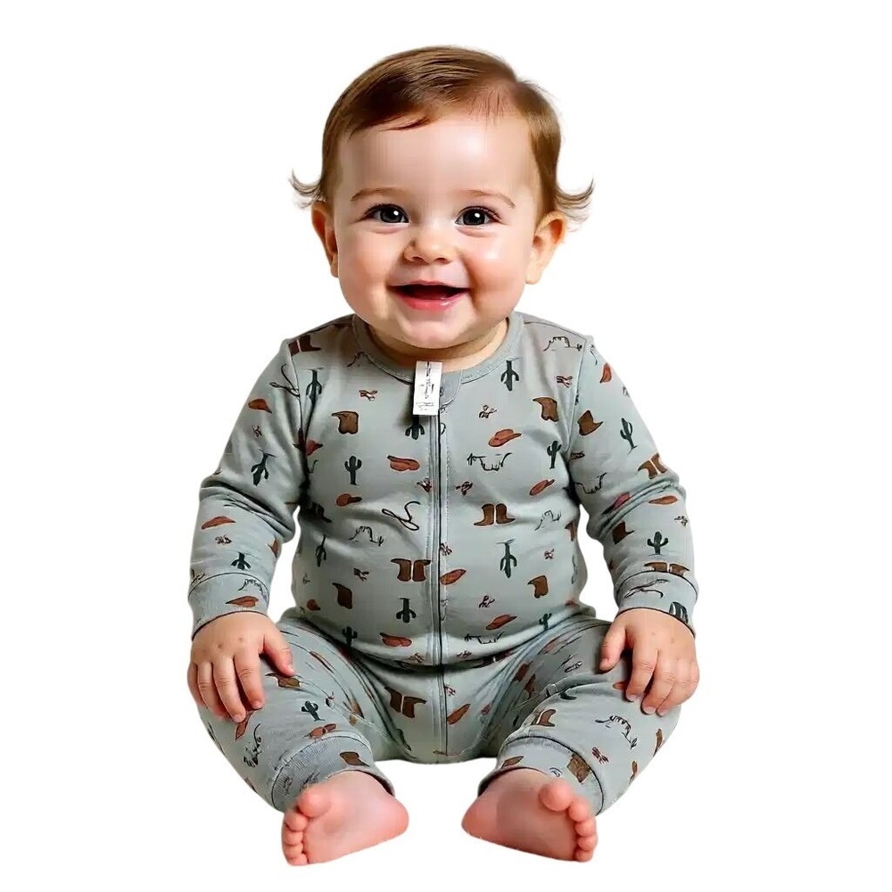Modern Moments by Gerber Baby Boys Pajama Set Sleeper Horseshoe 2Pack 12 MOS NWT